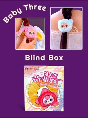 Baby Three Flower Hair Ring Scrunchie Blind Box